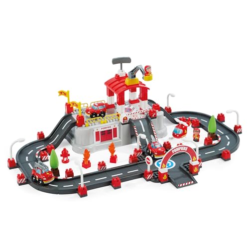 Jouets Ecoiffier - 1349 - Baril Circuit Pompiers - Abrick - Jeux de Construction pour Enfants - Dès 12 Mois - Fabriqué en France