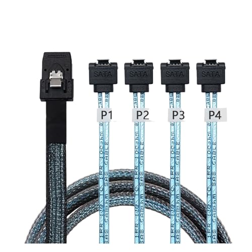 Cable interno S-AS 36PIN a 4 SATA 7PIN con cierre 1.0 m miniatura 2