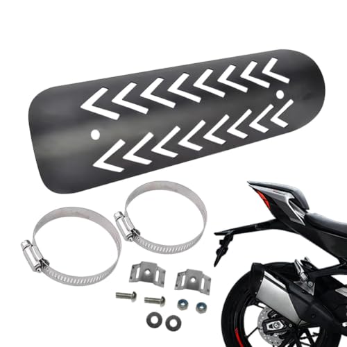 Cubierta de escape con protección contra quemaduras para modificación de moto