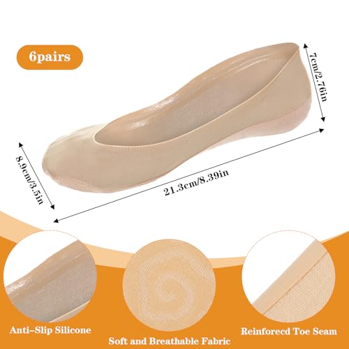 Lusofie Invisible Socks for Women Thin No Show Socks Womens - Soft Stretch Liner Sock | Dress Shoes Work Flats Loafers Pumps (6 Pairs)3