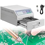 【PUISSANCE DU FOUR DE SOUDAGE】T-962 800W, T-962A 1500W, T-962C 2500W, T-962A+ 2300W, le four de refusion fournit huit formes d'onde de paramètres de température pour la sélection de la machine de soudage par refusion en mémoire et peut définir des fonctions de chauffage et de refroidissement forcés.