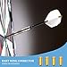 LNQ LUNIQI 24 Pcs Dart Flight Wing Savers Protectors Aluminum Alloy Dart Wing Corrector Fixed 90 Degrees Professional Competition Dart Accessories (Gold)