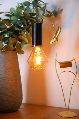 40Watt Decorative Light Bulb,Diamond Glass Vintage Nostalgic Led Edison Light Bulb Dimmable,Warm Light 2200K Atmosphere Lights,For Living Room,Bedroom,Lamps,Night Light,Vanity Fancy Light Bulbs 2Pack #TOP2