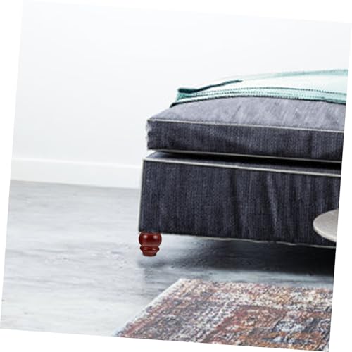 Pieds de meuble en bois massif marron Ipetboom pour table et canapé x2 - 8