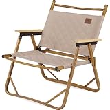 Naturehike MW02 Folding Camping Chair, Padded Ultralight Aluminum Outdoor Camp Chair with Armrest & Back Storage, Portable Collapsible Fishing Chair for Hiking Lawn Picnic Beach