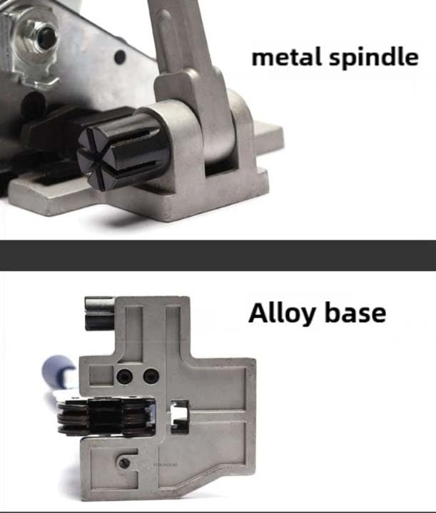 Ganzmetall-Ratschen-Bündelmaschine mit Griffbacken und Cutter zum effizienten Festziehen und Schneiden von PP-Bändern in Industrieverpackungen