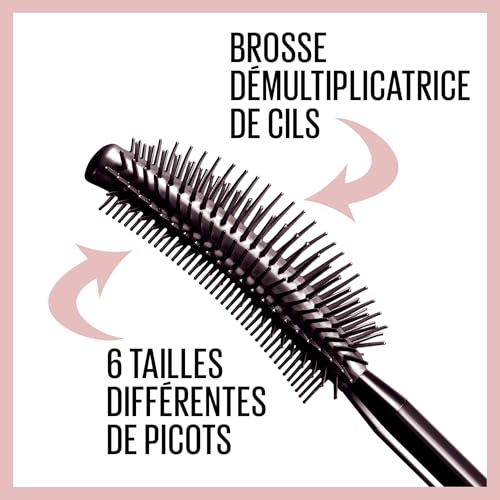 Maybelline New York Mascara Cils Sensational Volume Intense Black 9,5ml (Lot de 2)