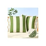 Allorry Outdoor Pillow Covers 18x18 Set of 2 Olive...