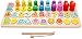 Gioco di smistamento in Legno con Forme Geometriche da impilare, 5-in-1 Coppia di Forme numeriche Giocattolo Forme di Legno Puzzle Figure Geometriche Gioca Giocattolo educativo in Legno Giocattol