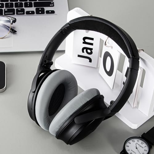 Aurivor Almohadillas de Cuero para Auriculares Bose QuietComfort QC-35 QC-35-ii QC-25 QC-15 QC-2, Cubiertas de Repuesto en Piel de Cordero para Ae2/Ae2i/Ae2W SoundLink SoundTrue Auriculares Circumaurales (Gris Plateado) miniatura 7