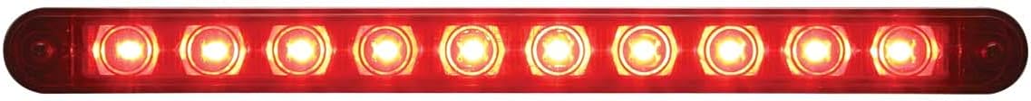United Pacific 10 LED 9" Stop, Turn & Tail Light Bar w/Bezel - Red LED/Clear Lens,39309