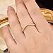 Newshe Jewellery Stackable Curved Wedding Bands for Women Cubic Zirconia Eternity Rings 925 Sterling Silver Wishbone Engagement Bridal Size 6