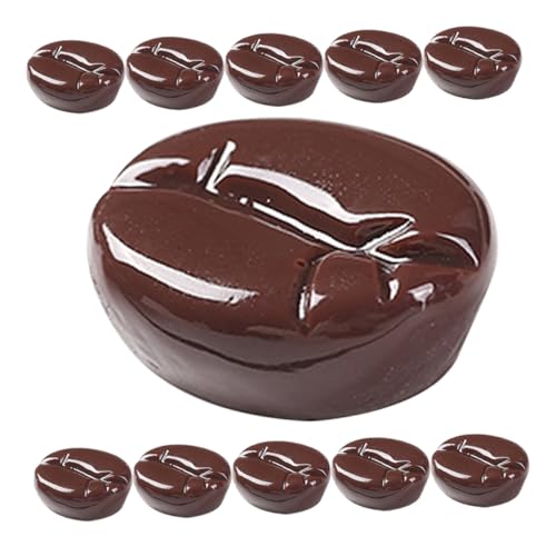 ibasenice 20pcs Lifelike Simulated Coffee Beans Decaffeinated Union Beans for Decor Diy Craft Adornment
