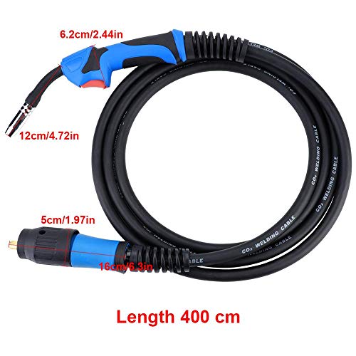 Antorcha de Soldadura MIG Pistola de Soldadura de Aire MB15AK 4M Conector Soplete para Soldadura por Metálico con Gas