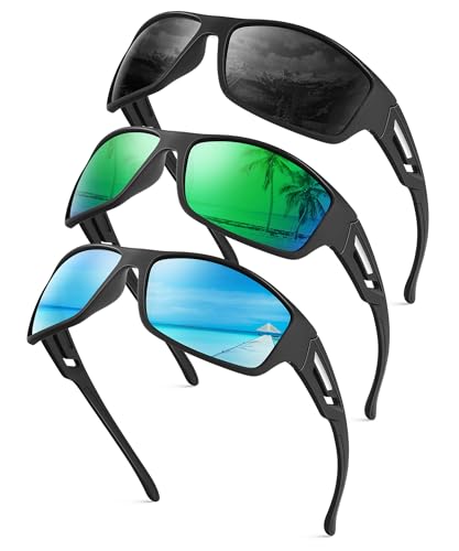 KALIYADI Sunglasses-Men Polarized Sports Sun-glasses: Mens Sun glasses Polarized UV400 Protection Running Cycling Outdoor