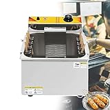 11l elektrische Fritteuse, kommerzielle Maishund-Friteuse, Humanisierter Schlackenabscheider, praktischer großer Zylinder, verdicktes Edelstahlmaterial, Reinigung, Weniger Dämpfe