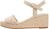 Tommy Hilfiger Alpargatas de cuña Tejida Media con Flecos para Mujer, FW0FW09470, Beige (Beige clásico), 6