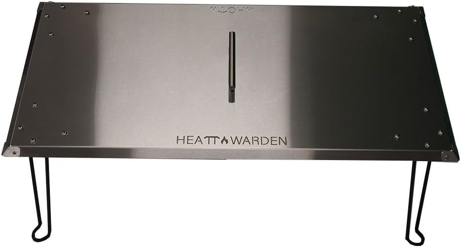 Heat Warden Rectangle Fire Pit Heat Deflector in Stainless Steel