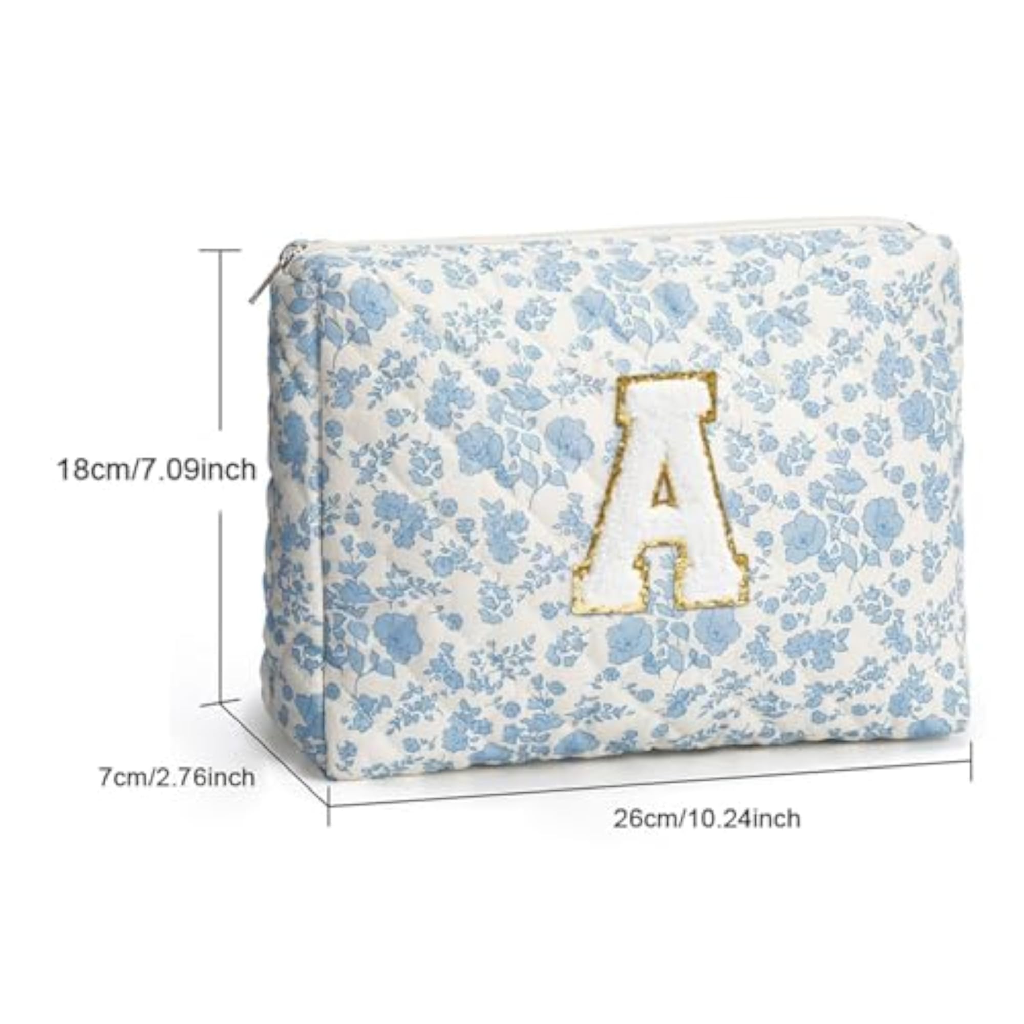 Quilted Makeup Bag for Women, Lotion and Pencil Gift Idea