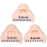 Fukaisu 3uds Calibrador Costura Bloqueo Punto Orillo, 2/3/4mm Regla Guía Costura Herramienta de Medición Calibrador Agujas Plantillas Acolchar Mini Reglas Coser Dedos para Principiantes (Beige)