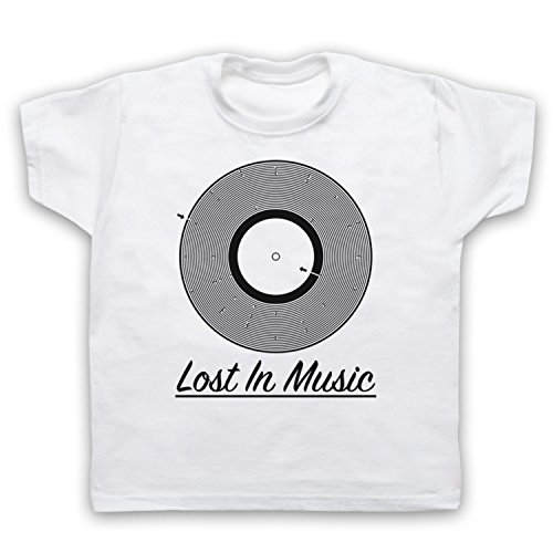 T-shirt enfant Lost in Music en coton doux respirant motif vinyle