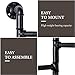 MyGift 3 Tier Swivel Towel Rack, Wall Mounted Bathroom Bath Towel Bar, Hanging Hand Towel Holder, Black Metal Industrial Pipe Design