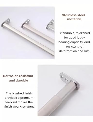 Tringle extensible en acier inoxydable pour l'organisation de la buanderie - 5