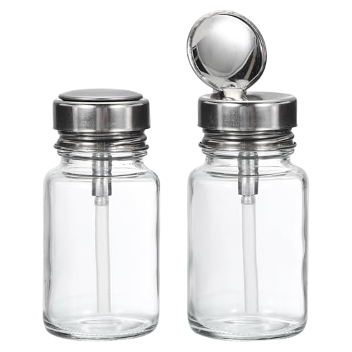 Flacon distributeur d'alcool PATIKIL 100 ml en acier inoxydable pour manucure lot de 2