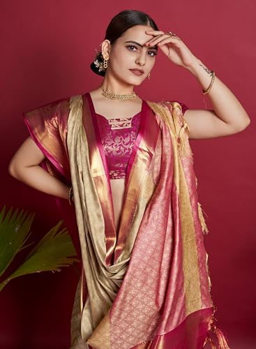 Image of Avantika Fashion Women's Woven Cotton Silk Art Silk Banarasi Saree With Blouse Piece
