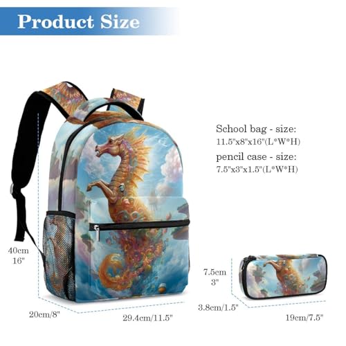 Sac à dos hippocampe grand volume avec double compartiment ergonomique - 2