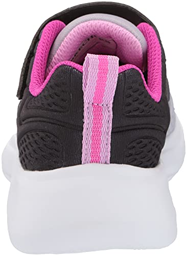 Skechers Girl's Selectors Sweet Swirl Sneaker, Black Satin Mesh Multi Trim, 10.5 UK Child