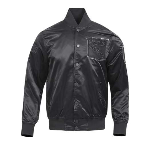 Image of Pro Standard NHL mens Mens Nhl Classic Triple Black Satin Jacket