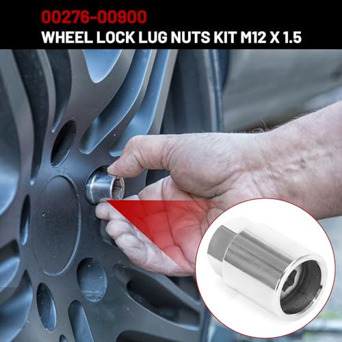 Image of Wheel Lock Lug Nut Set M12 x 1.5 Anti Theft Car Wheel Lock Lug Nuts Fit for Toyota Avalon Camry Corolla Mirai Prius Sienna Tacoma Lexus ES350 IS250 NX200T RX350 Replace 00276-00900