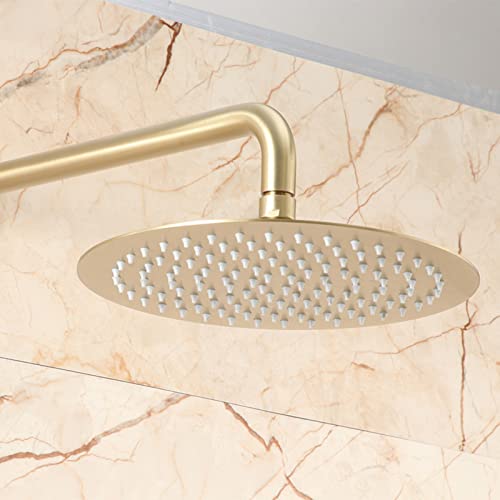 Ensemble de douche mitigeur de luxe doré avec effet pluie raffiné - 3