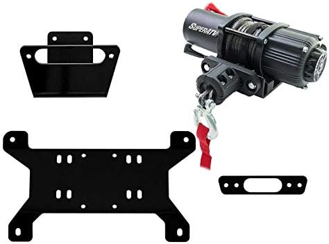SuperATV 4500 lb Black Ops Winch with Heavy Duty Winch Mounting P...