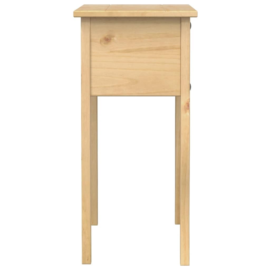 Tavolo consolle Corona in legno di pino massiccio con manico in metallo, 73 x 35 x 73 cm, tavolino sottile con cassetto, spazio per soggiorno, corridoio, ufficio e camera da letto