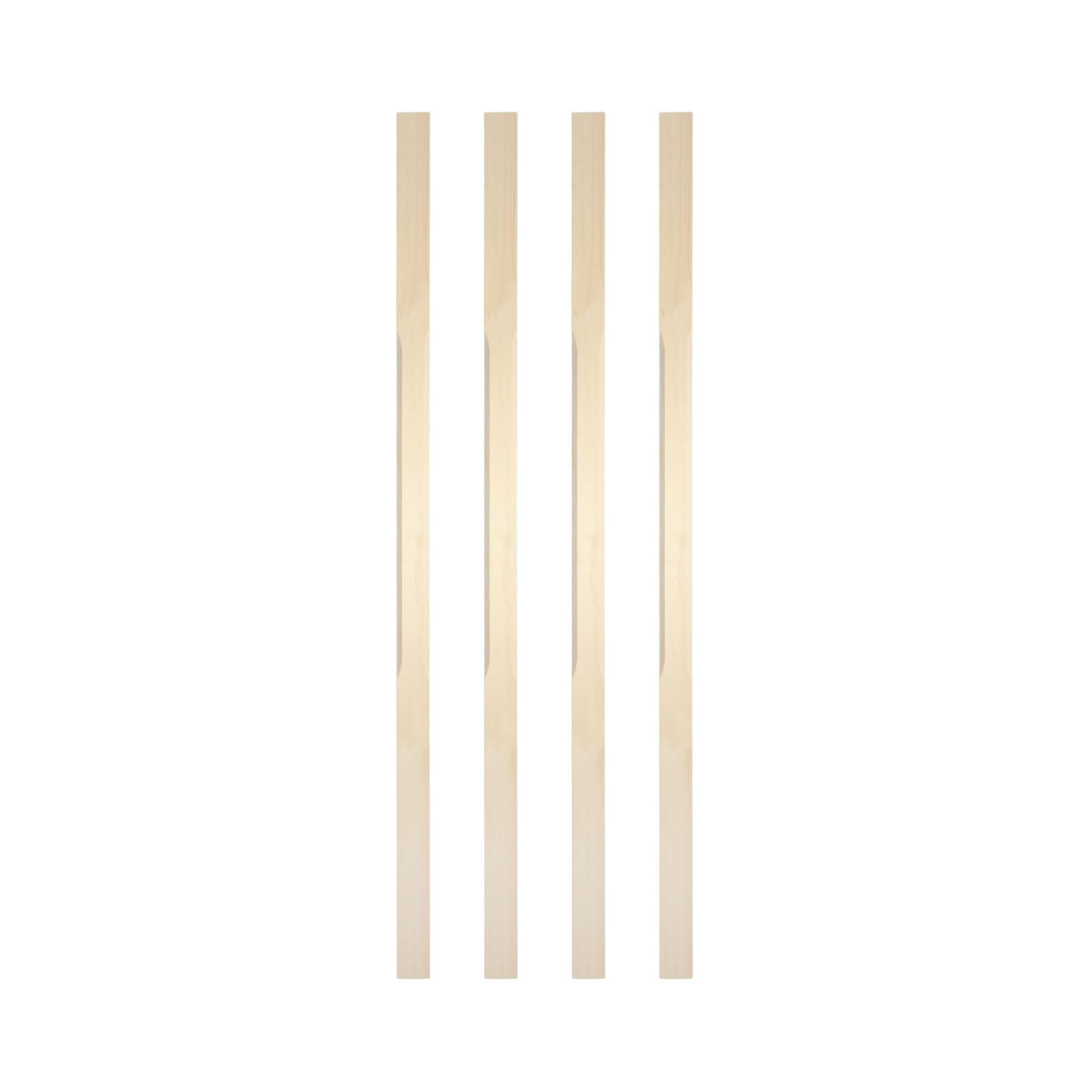 Jackson Woodturners Pine Stop Chamfered Spindle – 32mm x 900mm, Unfinished Staircase Spindle for Handrails and Base Rails - Pack of 4