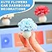 4 PCS Hydrangea Vase Car Dashboard Ornament, Charm Flower Pots Vehicles Rear View Mirror Decorations, Automotive Interior Decorations for Women Men