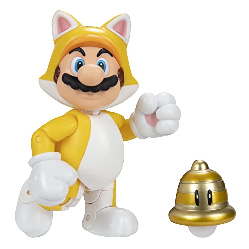 Nintendo World Of Nintendo Cat Mario With Bell Action Figure, 4" #TOP4