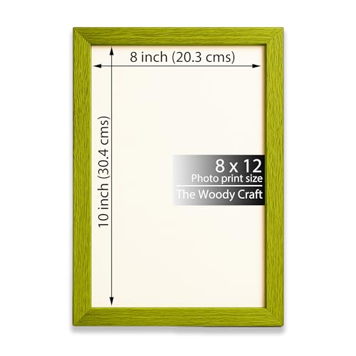 Image of 8x12 Photo Frame | Photo Frame a4 Size Green For Wall To Highlight Nature Themes | Wall Photo Frames For Home Decoration | Wooden Frame With Clean Finish | Photo Frames Online To Elevate Wall Decor