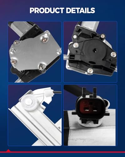 Image of KAX 741-557 Power Window Regulator with Motor Compatible with Grand Cherokee Front Right Passenger Side Window Lifter