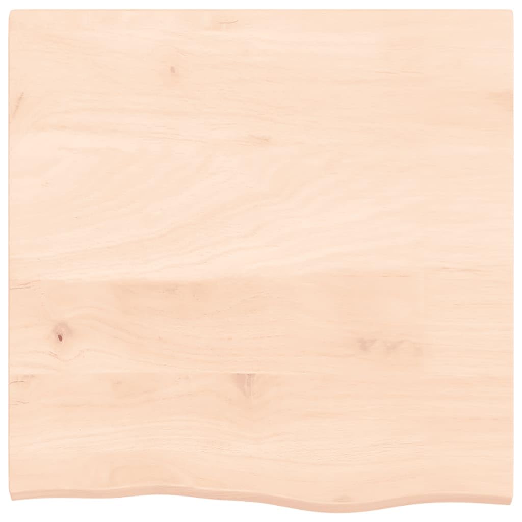 Piano di appoggio 60 x 60 x 2 cm, in legno massello di rovere non trattato, piano di ricambio per tavolo da cucina, tavolo da giardino, tavolino da caffè