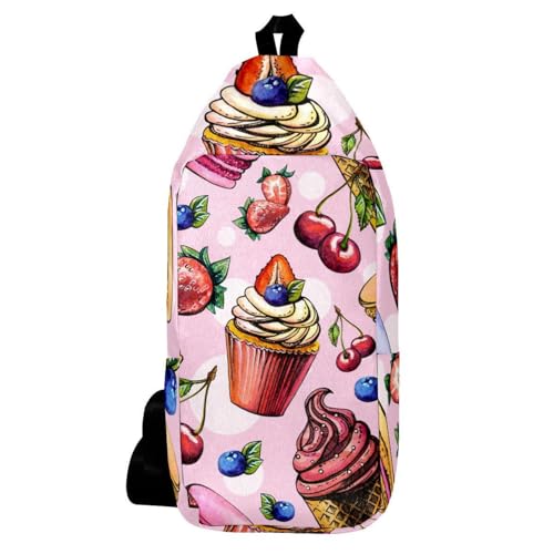 Sac à dos de voyage Cupcakes multicolore léger et compact pour homme et femme