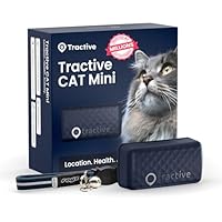 Tractive Smart Cat Tracker Mini | #1 Cat GPS | Real-Time Location Tracking | Territory & Location History | Safety Collar included (Dark Blue)