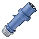 Mennekes 148 AMV-TOP-Stecker, IP44 Schutz, 6 Stunden Erdung, 3-Pol, 16 A, 230 V Blue
