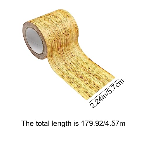 ZSRronngker Imitation Woodgrain Duct Tape Waterproof Floor Repair Tape Roll Strong Sticky Wood Grain Tape for Floors Windows - Image 2