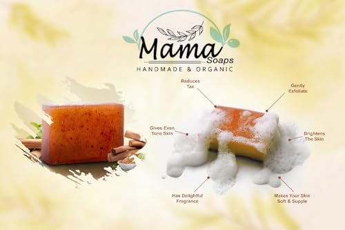 Image of Luxury Soap - Handmade Organic Ayurvedic Bath Bar with Pure Essential Oils for Glowing Skin | Sulfate-Free | For Men & Women (Pack of 3) (3, Sandalwood)
