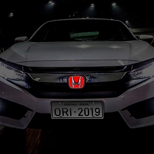 Emblema Civic G10 2017/2019 Aplique Vermelho Traseiro E Frontal