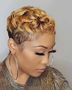 Pixe Cut Wig For Women Short Hairstyles Wigs For Black Women Brown Curly 2