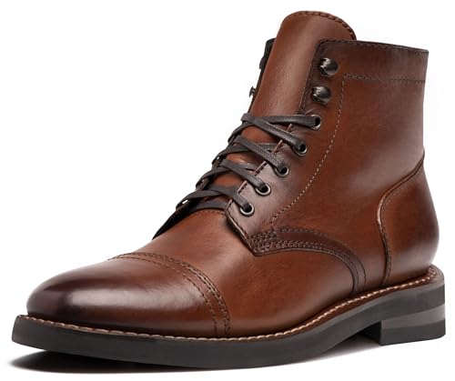 Thursday Boot Company Men's Captain Rugged and Resilient Cap Toe Boot, Brandy, 12